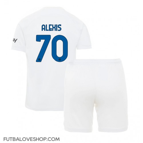 Dres Inter Milan Alexis Sanchez #70 Preč pre deti 2023-24 Krátky Rukáv (+ trenírky)